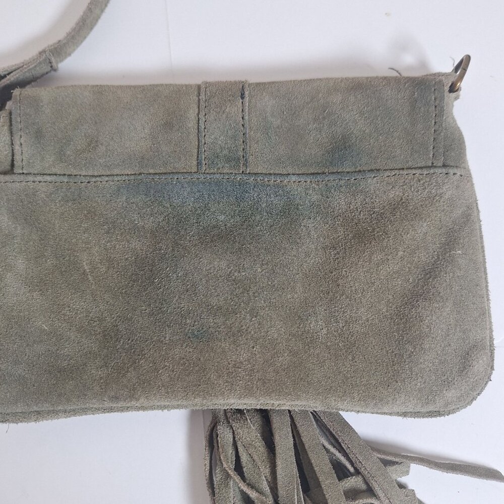 Sopreso Green suede tassle purse country western - Picture 8 of 9